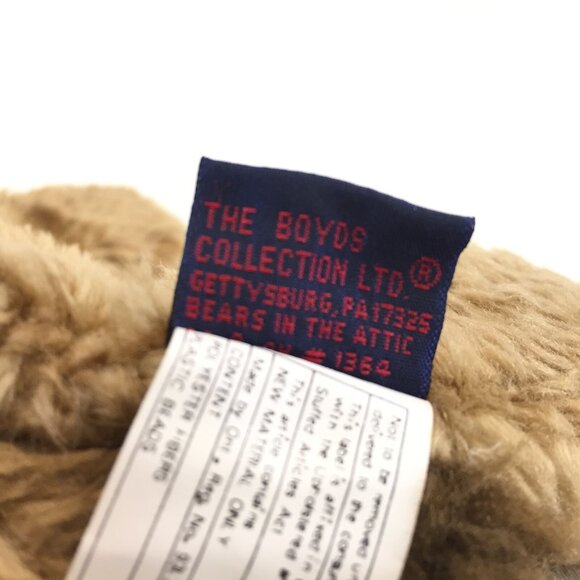 Boyds Bears BRABURN #5670 Flatties Lovey Brown Donkey Bear In The Attic 1996 NWT - Picture 6 of 7